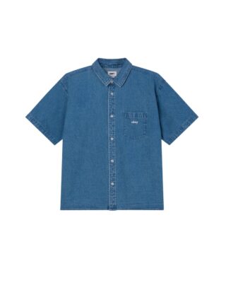 Obey Τζιν Κοντομάνικο Πουκάμισο Bigwig Denim Shirt 181210425/Light Indigo